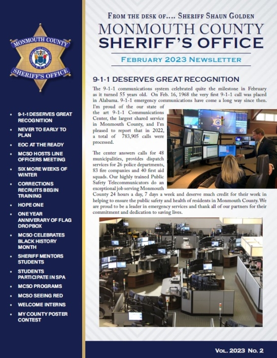 Monmouth County Sheriff’s Newsletter Volume 2023 Number 2 Monmouth